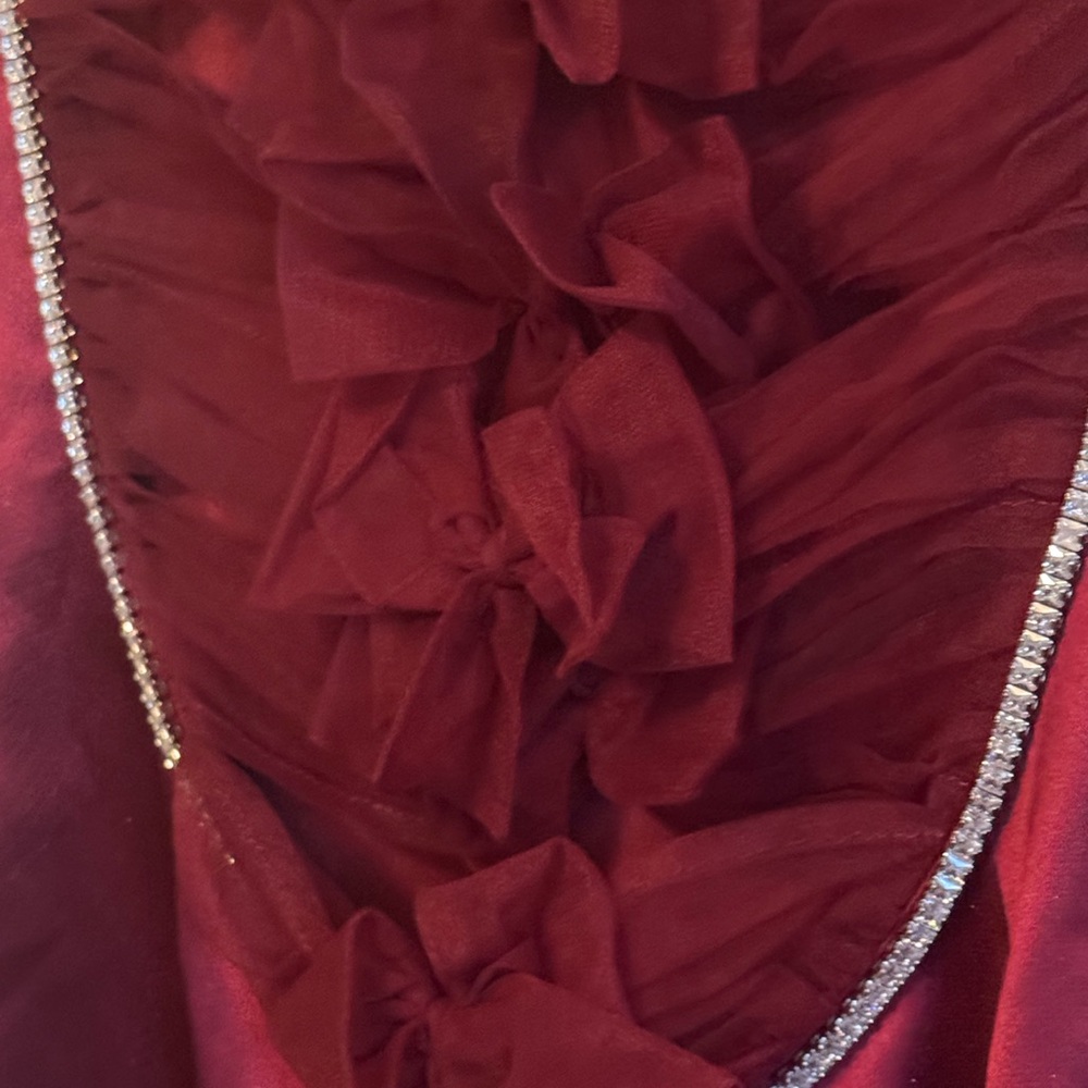 NEW! Lana Jacqueline Elegant Red Dress with Bow Detail - Picture 9 of 11